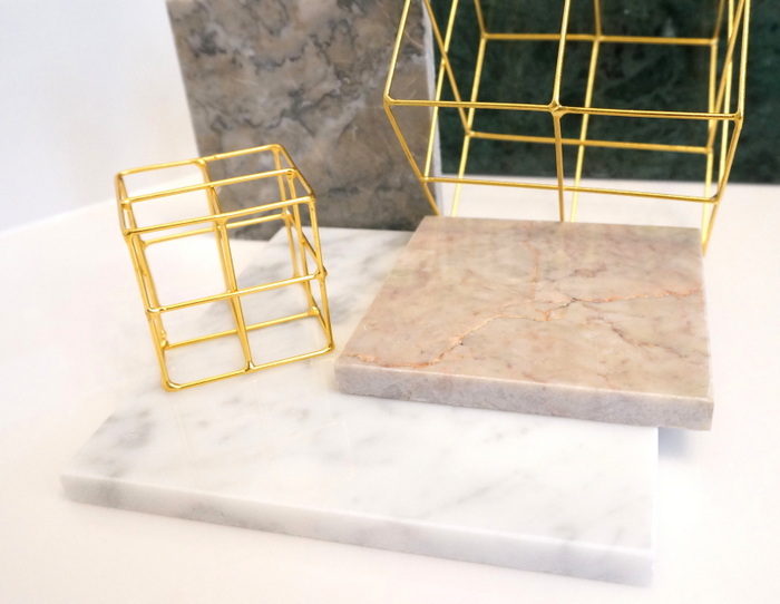 Marble and grids have made a comeback