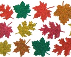 1980s Fall leaf stickers by Stickopotamus