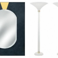 '80s lighting and mirror from Lobel Modern