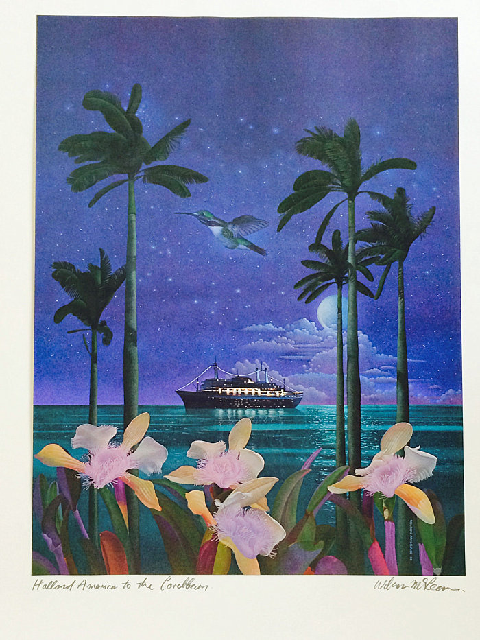 Holland American Cruise Line travel poster by Wilson McLean