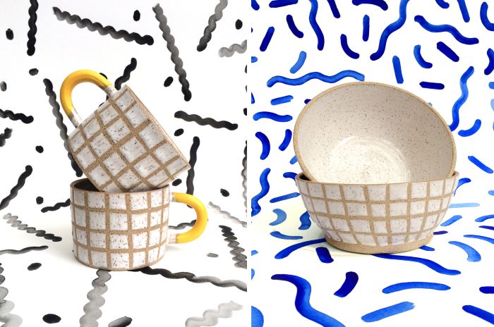Recreation Center's Grid Mugs and Grid Bowls