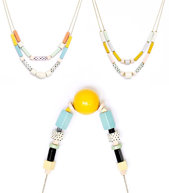 Memphis-style necklaces from Apres Ski