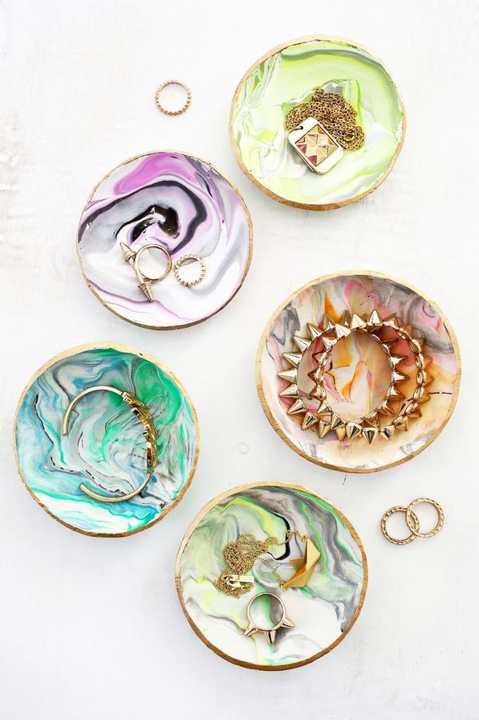DIY marbled ring dishes from A Beautiful Mess