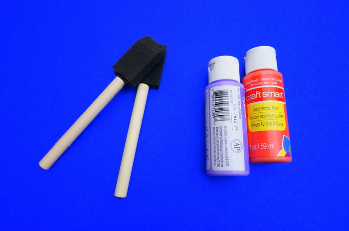 Foam brushes and craft paint