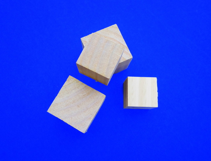 Start with wooden cubes
