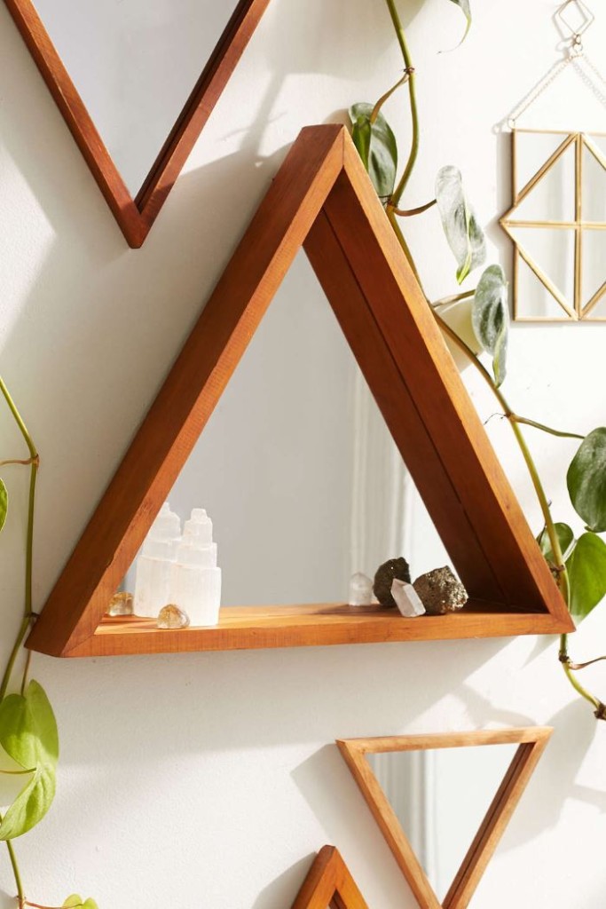 Triangle mirrors from Urban Outfitters