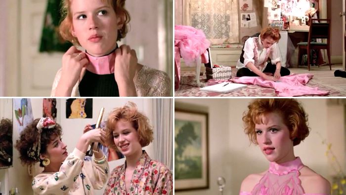 Pretty in Pink prom dress montage