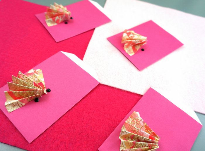 Origami paper party favors
