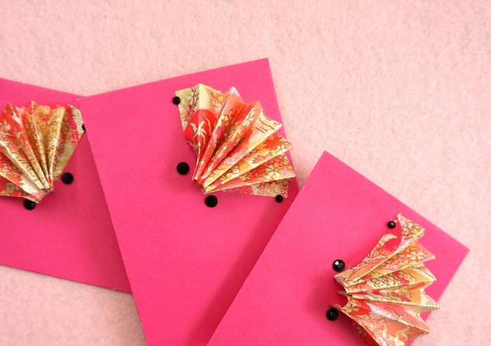 Pretty in Pink origami party favors