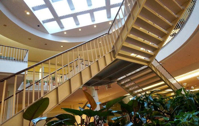 Staircase and mall skylight