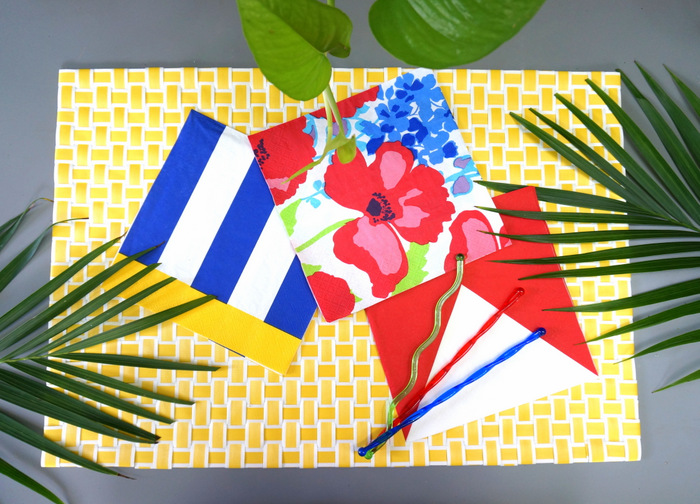Colorful tropical napkins
