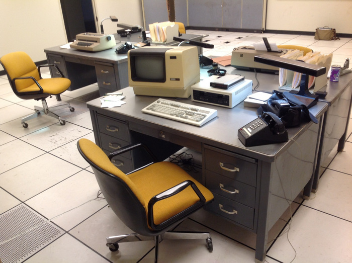 Retro office equipment and electronics (photo credit: Lance Totten)