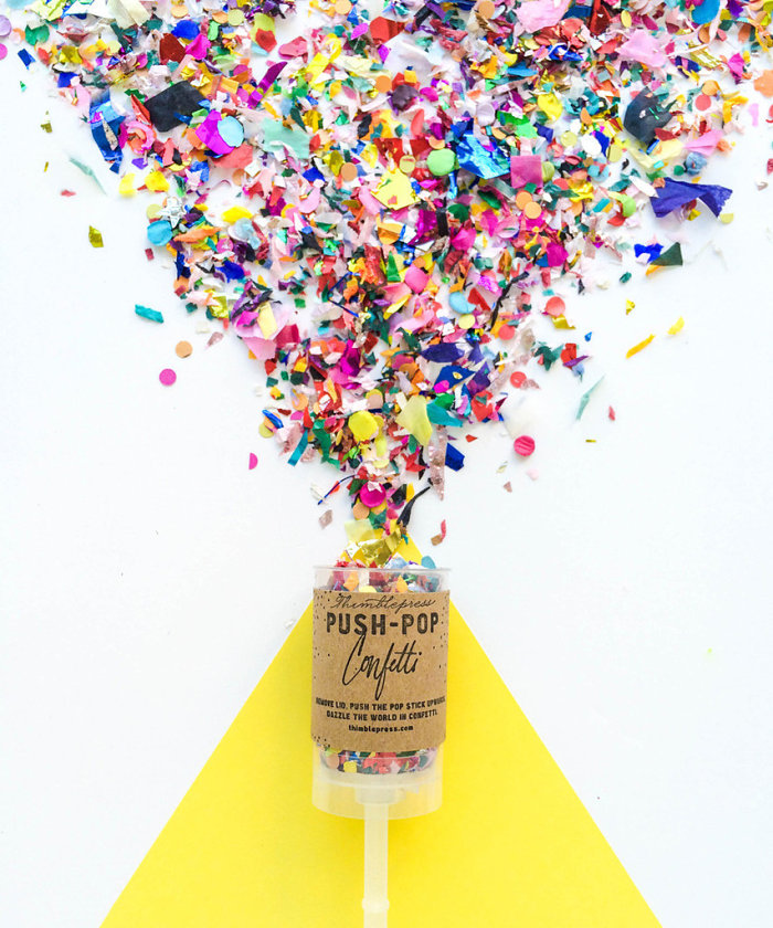 Push-pop confetti from the Oh Happy Day shop