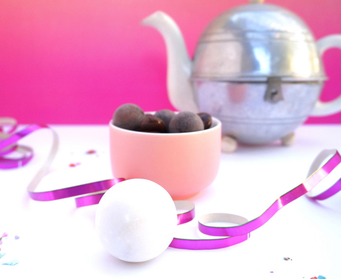 Teapot with truffles