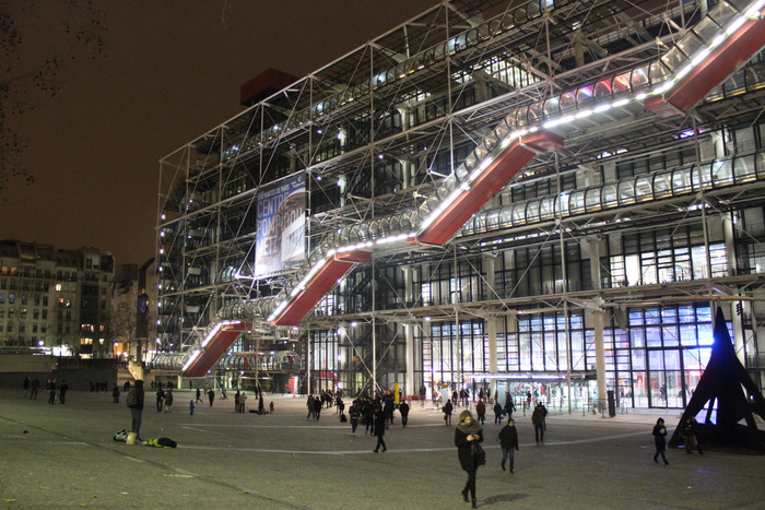 The exterior of the Pompidou Center by Hal Werner