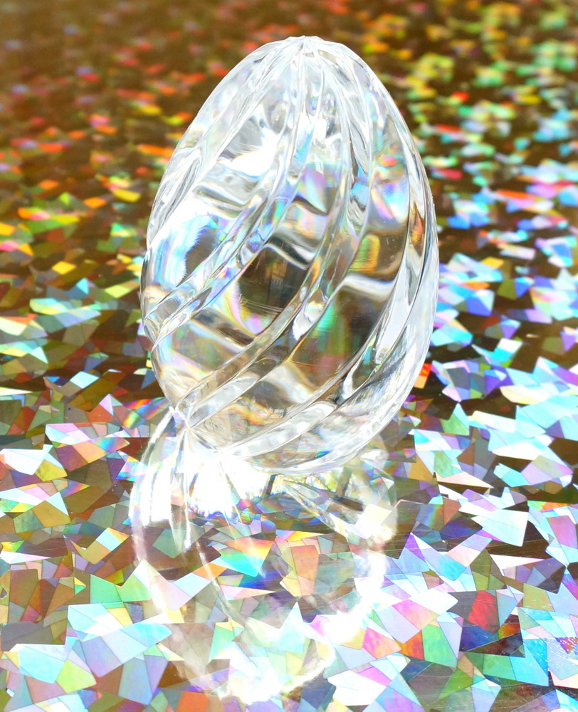 Holograph paper and a crystal egg