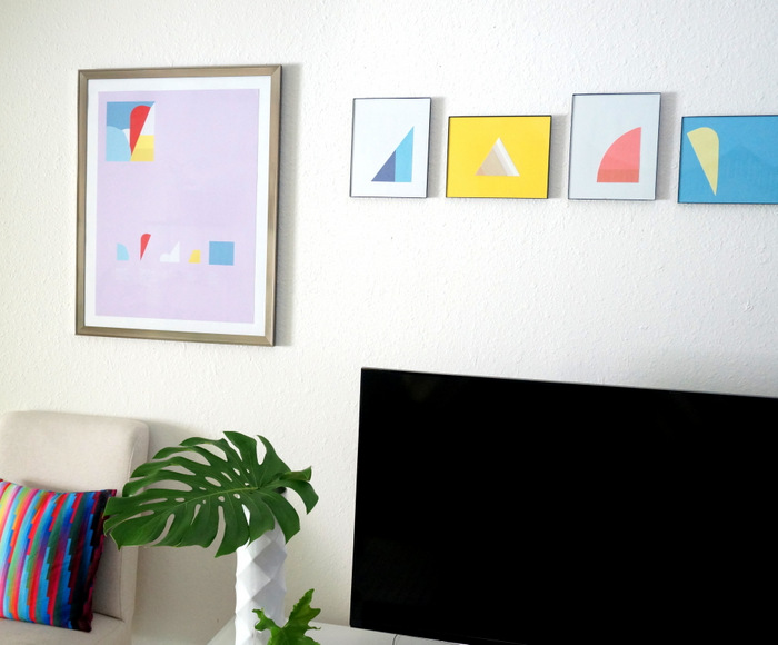 Colorful art in the living room