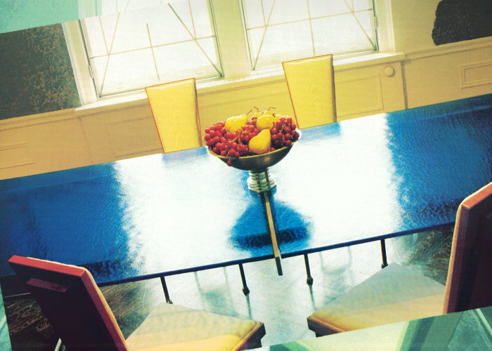 '80s dining room with a bowl of produce
