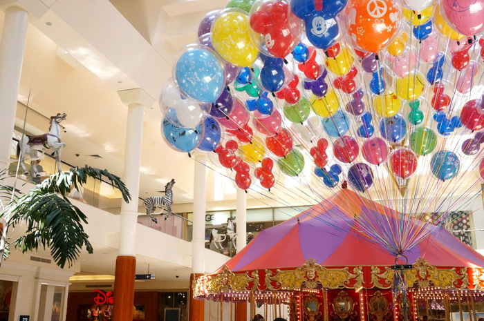 Mall carousel and balloons