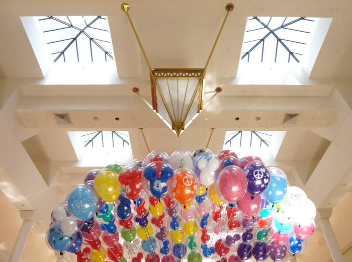 Mall skylights and balloons