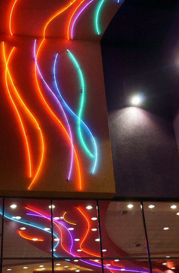 Neon lights at the theater