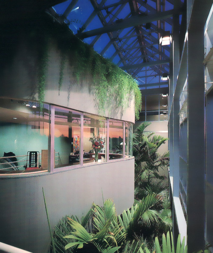 '80s interior with plants
