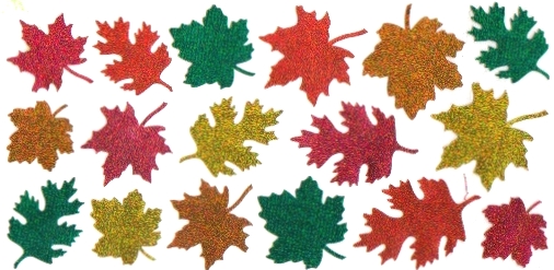 1980s Fall leaf stickers by Stickopotamus