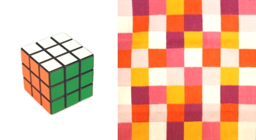 A Rubik's Cube meets a Jonathan Adler rug