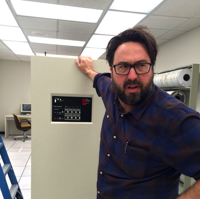 Lance Totten on the set of Halt and Catch Fire
